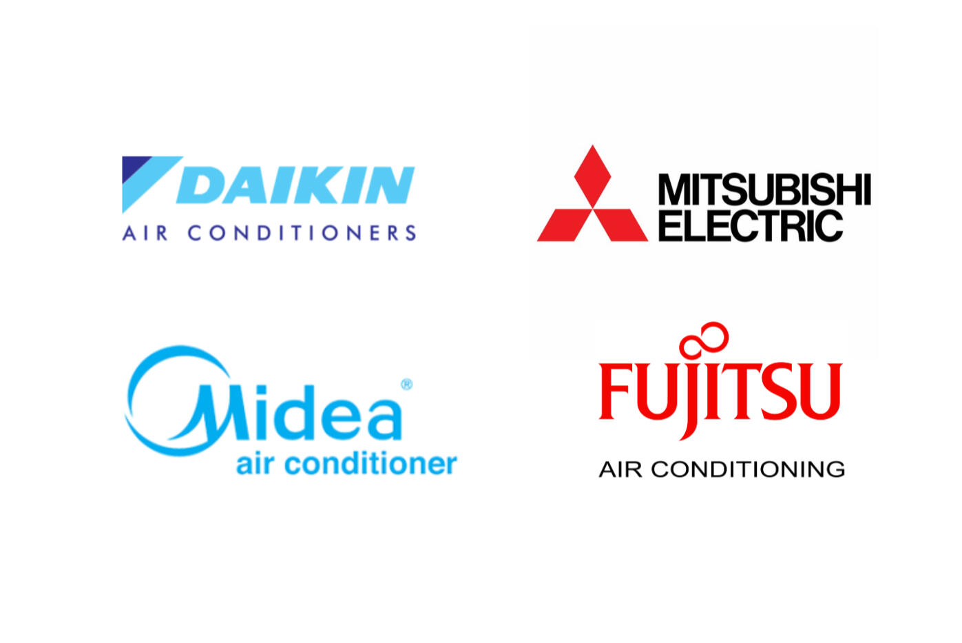 daikin, mitsubishi electric, midea, fujitsu, samsung air conditioners. Aircon. airconditioners. installation and repair. replace